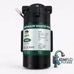 Bomba Pressurizadora para Osmose Reversa 100 GPD 24VDC Alta Pressão - Kemflo 