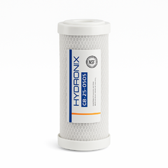 Filtro de Carvão Ativado Hydronix CB-25-0505 (5″ × 2 ½″, 5 µm, certificado NSF) - comprar online