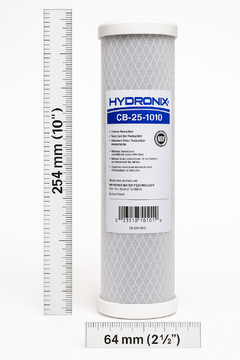 Carvão Ativado Hydronix CB-25-1010 • 10″×2½″ • 10 µm NSF - comprar online
