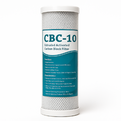 Filtro Carvão Ativado Kemflo 10×2,5 5 µm Alta Adsorção 22 m³ Para Carcaça 10×2,5