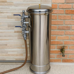 Filtro Inox AISI 304 Retrolavável Água Potável 3 m³/h com Painel PVC 1'' Mediterrâneo