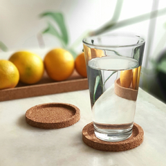 Rond Pack | Conjunto de 4 posavasos redondos de corcho natural - comprar online