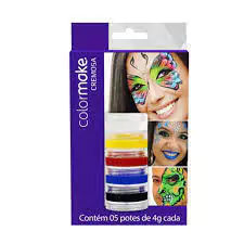 Tinta Cremosa Facial Colormake - Kit 5 Núcleos (4g Cada Pote) - comprar online