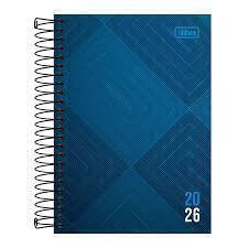 Agenda Planner Espiral 2026 Capa Geométrica Azul – Kaz - comprar online