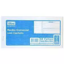 Recibo Comercial com Canhoto Tilibra - 50 Folhas - Formato 206 mm x 105 mm na internet