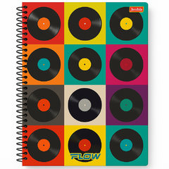 Caderno Universitário 80 Folhas Flow Vinil Capa Dura Espiral Jandaia