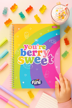 Caderno Universitário 1 Matéria 80 Folhas Foroni Fini You're Berry Sweet - comprar online