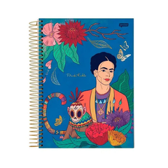 Caderno Universitário 1 Matéria Jandaia Frida Kahlo – 80 Folhas