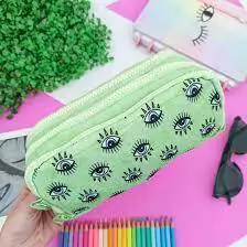 Estojo Nylon Impresso Feminino Olhos Verde - comprar online