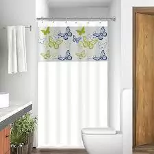 Cortina P/ Box PVC Estampada Borboletas 138x178cm – Anti Mofo na internet