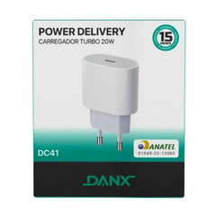 Carregador Turbo Power Delivery 20W USB Tipo-C DANX DC41C