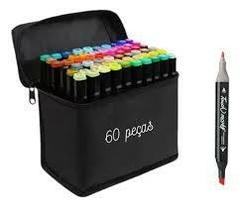 Canetas Marcadoras Touch 60 Cores C/ Estojo