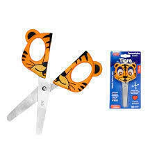 Tesourinha Escolar Kaz 13cm Tigre – Coleção Tesouras Fofas - comprar online