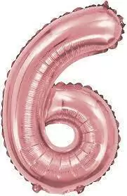 Balão Metalizado 16" Número 6 - Rose - comprar online