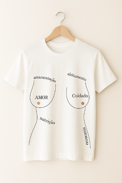 Camiseta Amamentação contorno na internet