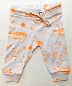 Pantalón Dibujos naranja fluo