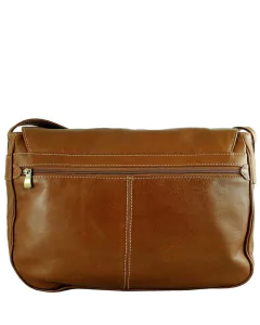 Morral Messenger DYMS Cuero con Solapa - A 508