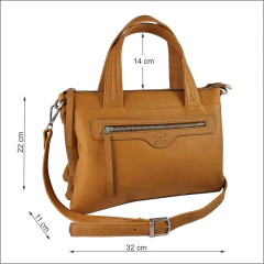 Cartera Cuero DYMS con multiples divisiones A 4395 en internet