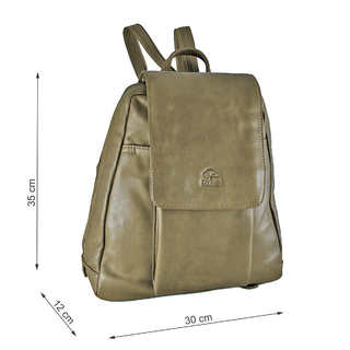 Mochila DYMS cuero con solapa - A 4418