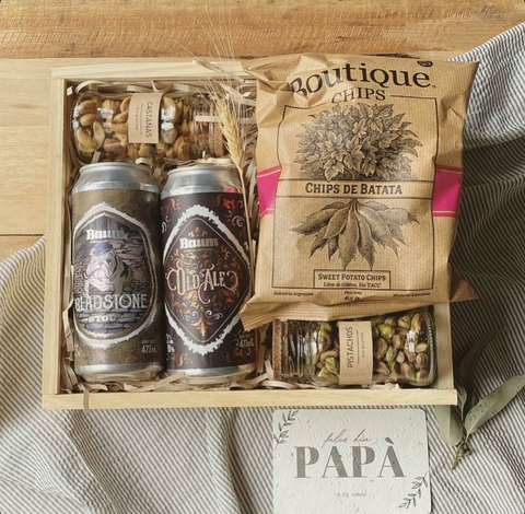 Set de cervezas artesanales con frutos secos