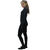 Mujer kit combo conjunto térmico primera piel negro, camiseta y calza ajustadas para invierno, interior, Descente