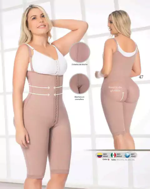 FAJAS FAJATE Ref/12043-RODILLA SISA BROCHES CIERRE PERINEAL