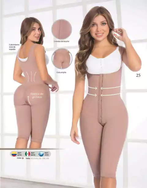 FAJAS FAJATE Ref/12175-RODILLA SISA TIRA ANCHA ESPALDA BROCHES
