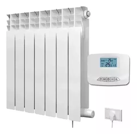 RADIADOR ELÉCTRICO PARA CALEFACCIÓN 7 ELEMENTOS 1000w CON TERMOSTATO EUTERMA - comprar online