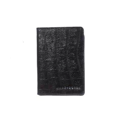 Passport Cover Black Croc
