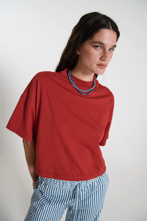 TOP CLEMENTINA ROJO PROFUNDO - comprar online