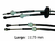 CABLE SELECTOR CHEVROLET CORSA/CLASSIC/PRISMA/COMBO / SUZUKI FUN ../14 DOS CABLES UNIDOS CON GOMA - LARGO 1170 MM_ - 4133FREMEC