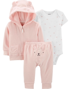 Set 3 piezas towel rosado