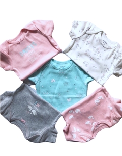 Pack x 5 bodies Mangas Cortas