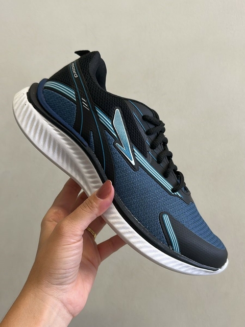 Record 23 - Ariel - Tênis Esportivo Preto Azul Marinho - 12240PT