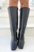 Kafifa Shoes 22 - Sasha - Bota Cano Alto Salto Triângulo Preto - Z22425PT - loja online
