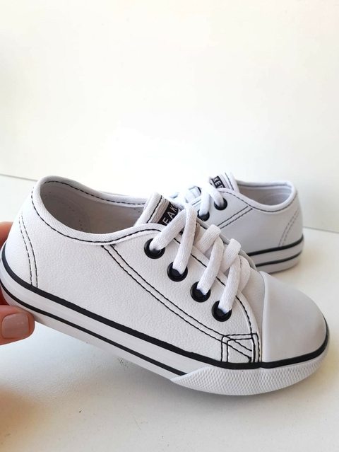 Old Star 24 - Star - Tênis Infantil Baby de Couro Sintético Branco - TS131BR