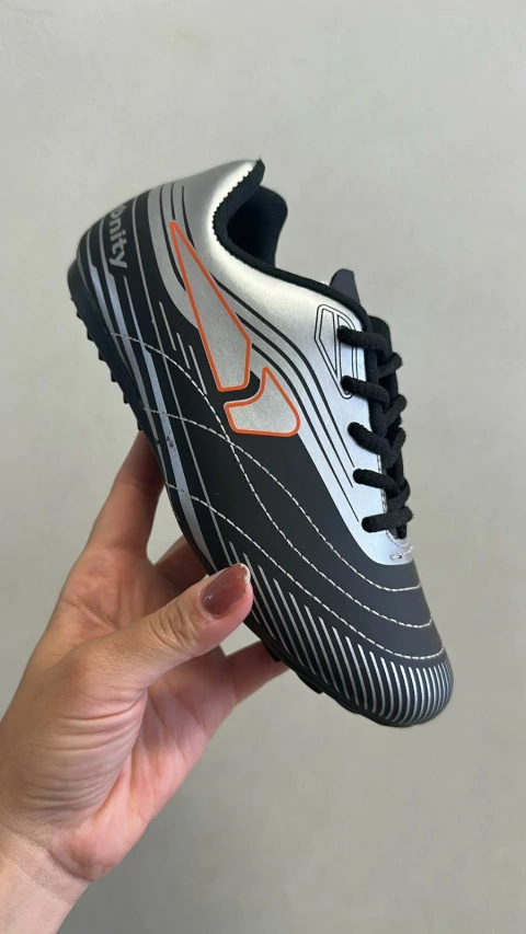 Onity 24 - Chuteira Infantil Society Preto / Prata - C17SIPT