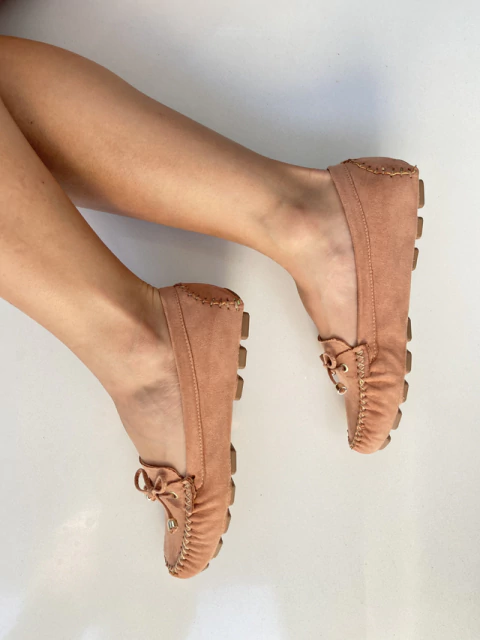 Kafifa KP. 23 - Luciana - Mocassim com Lacinho Rosé - MC31RO