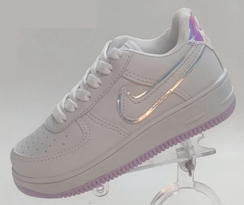 Tênis Infantil - Air Force Branco / Lilás