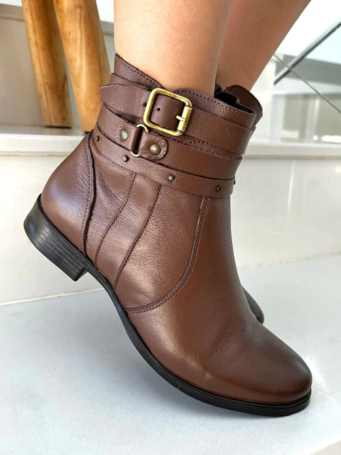 Newborn 23 - Madah - Bota de Couro Legítimo Clássica Marrom - 9865MA