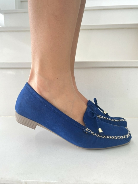 Kafifa KP. 23 - Tamires - Mocassim com Lacinho Azul Marinho - BQ113AZM