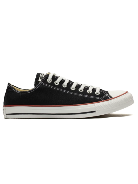 Converse 24 - All Star - Tênis Clássico de Lona Preto Vermelho - 6001LNV-PT