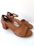 Newborn 24 - Sandra - Sandália de Couro Legítimo com Salto Bloco Caramelo - 8024CA - comprar online