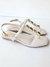Vithoria Dias 24 - Valquiria - Sandália Rasteira com Pedras Feminina Off White - D554OF - comprar online