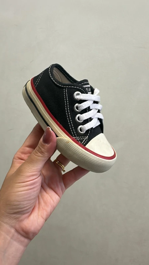 Old Star 24 - Star - Tênis Infantil Baby de Lona Preto - TS070PT