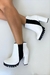 Kafifa Shoes 22 - Thassia - Bota Ankle Boot com Elástico Salto Tratorado Branco - Z22642BR