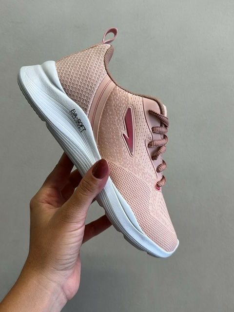 Record 23 - Jessica - Tênis Esportivo Rosé Laranja - 13101RO