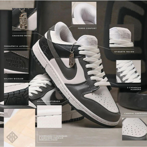Tênis Nike Dunk SB Preto e Branco
