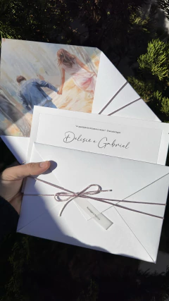 Convite Delisie e Gabriel na internet