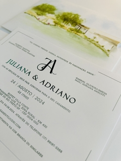 Convite Juliana e Adriano - SC Convites e Gifts Personalizados